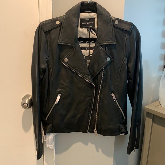 Lucky Brand leather jacket size small NWT - Picture 2 of 6
